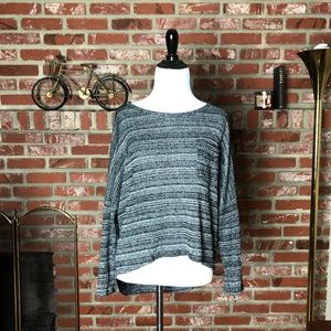 Gray Relaxed Long Sleeve Top